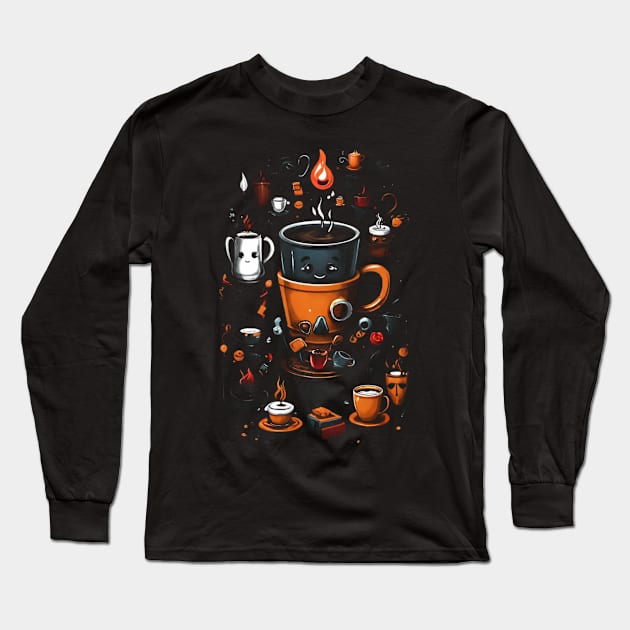 COFFEE LOVERS Long Sleeve T-Shirt by HENZIK